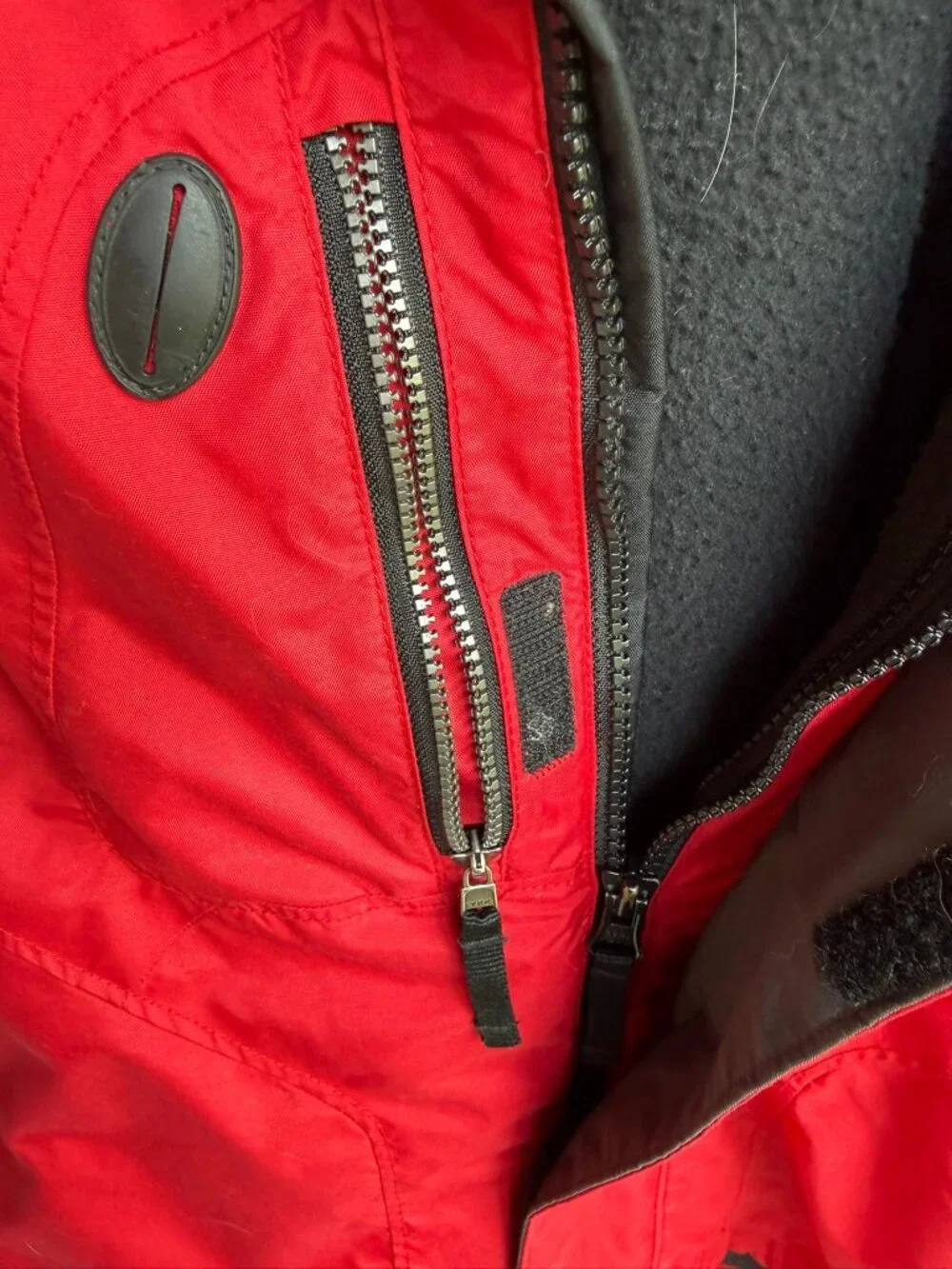 Columbia Youth 10/12 Red Black Jacket Fleece Lined Winter Coat